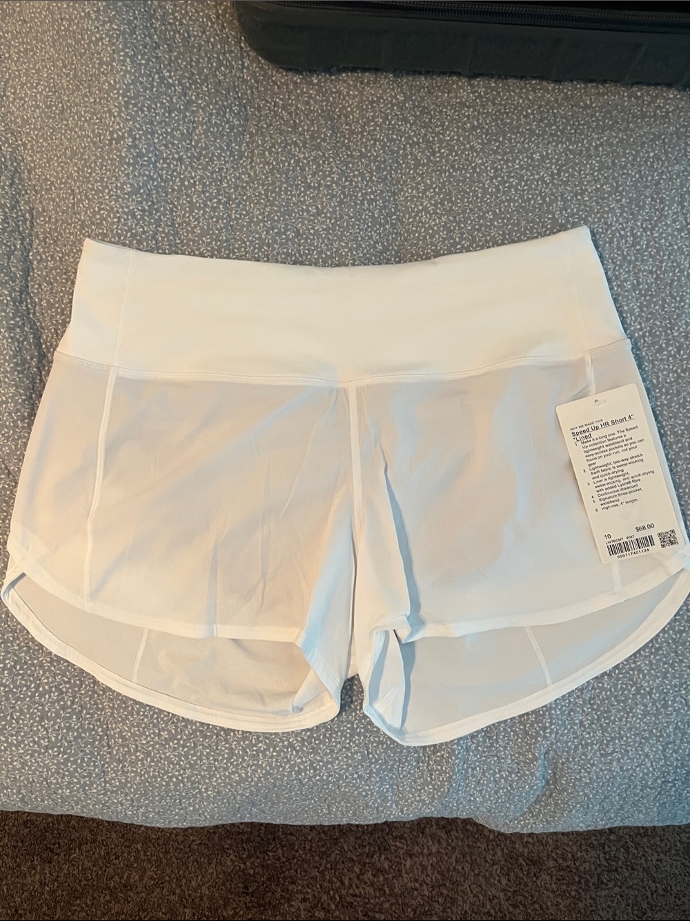 lululemon Speed Up HR Short 4" Athletic Shorts White Size 10 NWT